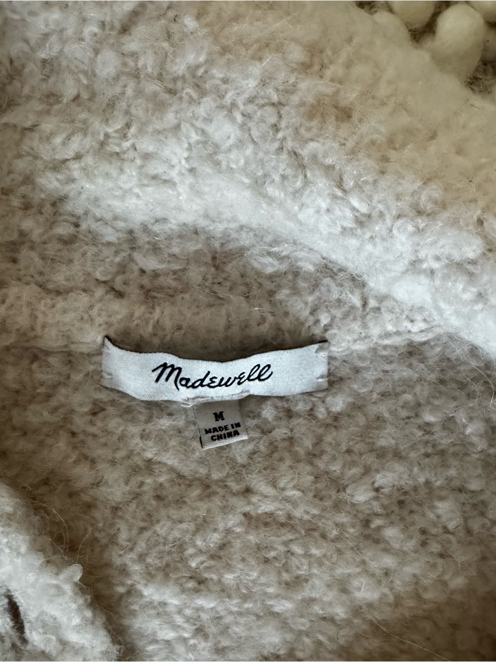 Madewell Bouclé-Knit Sweater Jacket in Alabaster - Picture 9 of 11